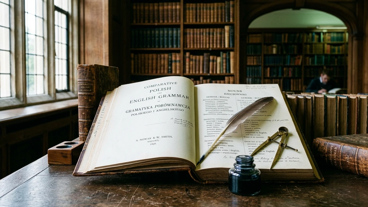 Interaktywne kompendium gramatyki polskiej i angielskiej — stanowisko lingwistyczne z foliałem gramatycznym